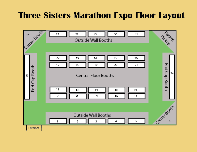 Three Sisters Marathon Expo – End Cap Vendor Booth